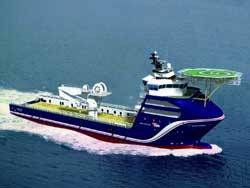 3D drawing of the Platform Supply Vessels being built at the Cochin Shipyard in India.