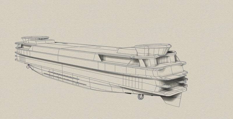 Drawings of the innovative TESO Ferry Texelstroom. Image Courtesy C-Job