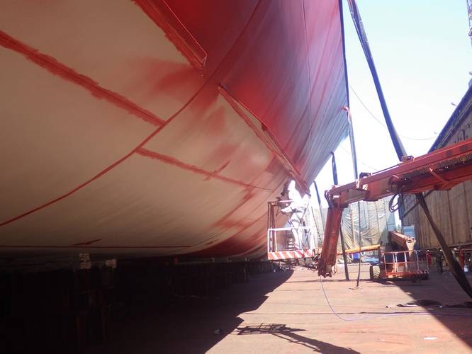 Only two Ecospeed layers are required. No top coats, no primers or other layers are needed. (Photo: Subsea Industries)