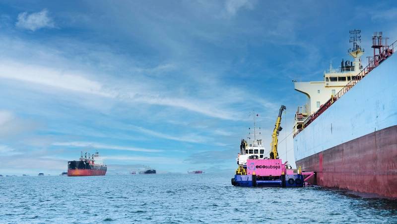 ECOsubsea’s ROV Pink Panther has cleaned a fully laden capesize vessel, with an 18-metre draft, in four hours.
Image courtesy ECOsubsea