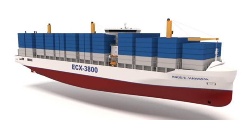 ECX-3800 3800 TEU Feeder Vessel (Image: KNUD E. HANSEN)