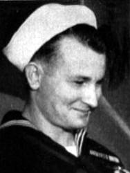 Fireman 1st Class Paul Clark served as a landing boat engineer attached to the USS Joseph T. Dickman during the assault on French Morocco. U.S. Coast Guard Photo.