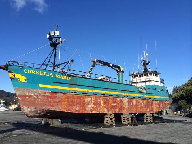 Fishing boats in the Bering Sea take a beating.  Here is Cornelia Marine “Before”...