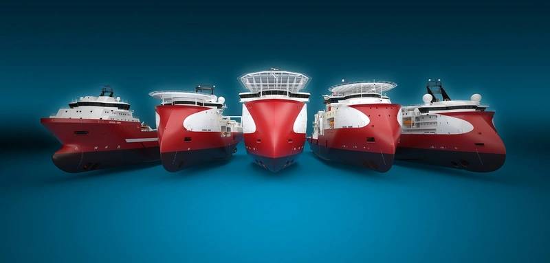 Five of Ulstein's offshore designs