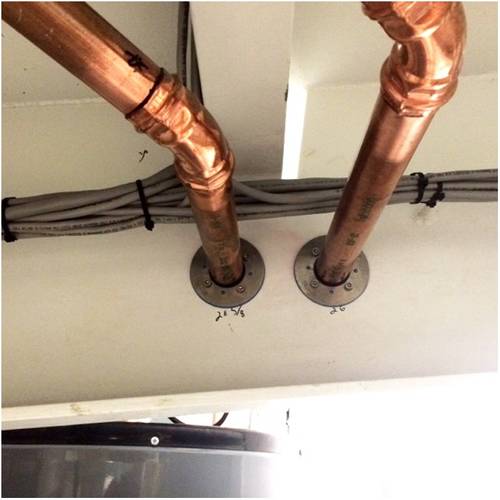 Before discovering the user-friendly Roxtec SPM seal, the pipe installation team used to weld in a steel fitting and install a screw pipe. This work took time, and occasionally caused issues with dissimilar metals. (Photo: Roxtec)