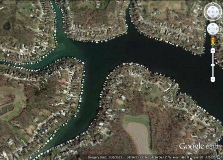 Google Earth shows the lake’s coveted shoreline lots (Photo: IMS)