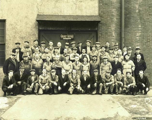 Gray Marine Motors work force, 1936.
Image courtesy R.W. Fernstrum & Company