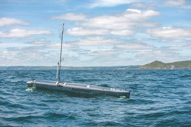 Plymouth University Marine Institute scientists are working with AutoNaut on a project studying how increasing levels of manmade noise in the sea is affecting marine life. (Photo: AutoNaut)