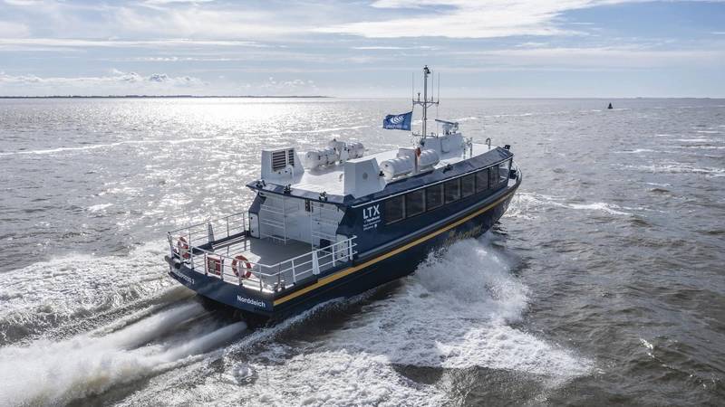 HamiltonJet’s latest innovation – the LTX waterjet – has moved from initial design to commercial reality, with the first LTX36 jets commissioned on a 20-m passenger ferry in The Netherlands. Image courtesy HamiltonJet