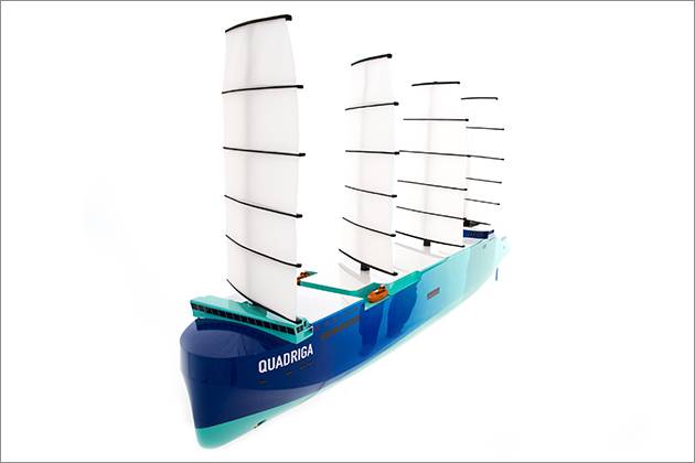 The Quadriga sustainable shipping project – an initiative from Hamburg-based Sailing Cargo, aims to build the world’s biggest sailing cargo ship. (Image: Lloyd's Register)