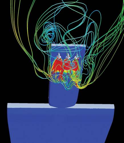 CFD image of crash stop simulation