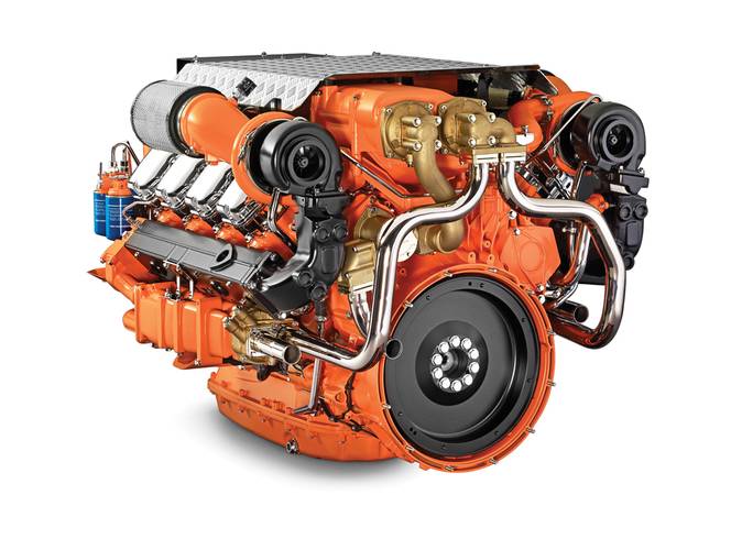 In August Scania announced that its engine range for EPA Tier 3 is the latest addition to the Scania marine engine range. The range consists of a 13 liter Inline six and a 16 liter V8 (pictured) for use in both marine propulsion and marine auxiliary applications. 