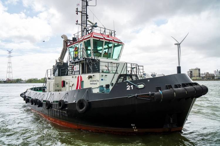 In May this year, the world’s first methanol-powered tug, Methatug, entered operation in the Port of Antwerp-Bruges.
Source: Port of Antwerp Bruges