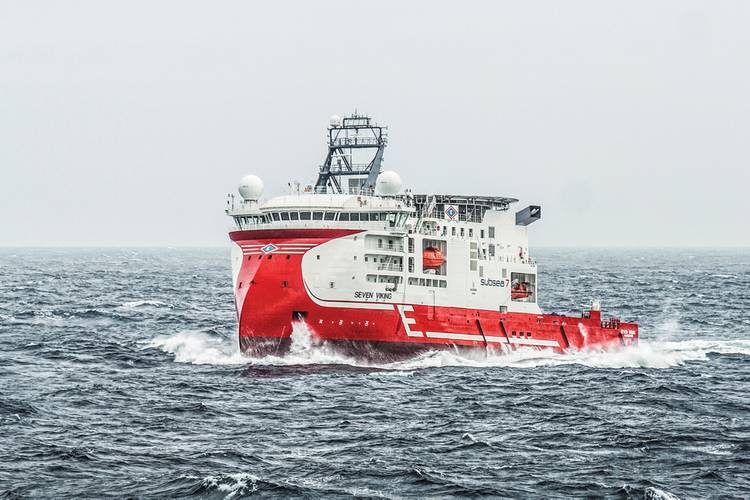 Incorporating the X-Bow design, the inspection, maintenance and repair vessel Seven Viking was built for Subsea 7 and Eidesvik and entered service in 2013. (Photo: Ulstein)