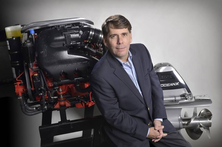 “The individually steerable drive units, with joystick docking, make a dramatic difference in maneuverability. And the dynamic positioning system, or DPS, automatically holds the boat’s position and heading steady on station, regardless of winds and currents.”      – Ron Huibers, president of Volvo Penta of the Americas