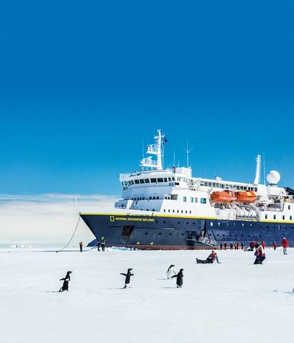 Lindblad Expeditions’ alliance with National Geographic allows Lindblad to take people to the Arctic on cruise ships filled with teaching moments that transform passengers into stewards of our planet, exchanging ideas amid natural beauty and wonder. Photo: Michael Nolan/Lindblad Expeditions