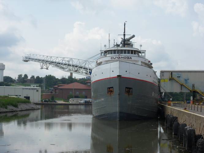 Lower Lakes Towing vessel, the Cuyahoga in Cleveland in summer of 2014 (Photo: Lower Lakes Towing)