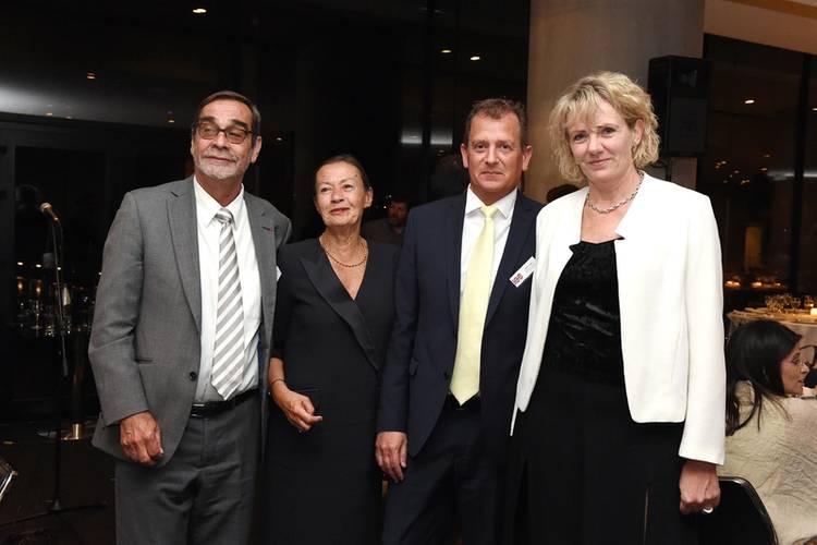 L-R, Pierre-Yves Jullien with wife Marie Paule, Keld Laursen and Danish Ambassador Mette Knudsen (Photo: Hempel)