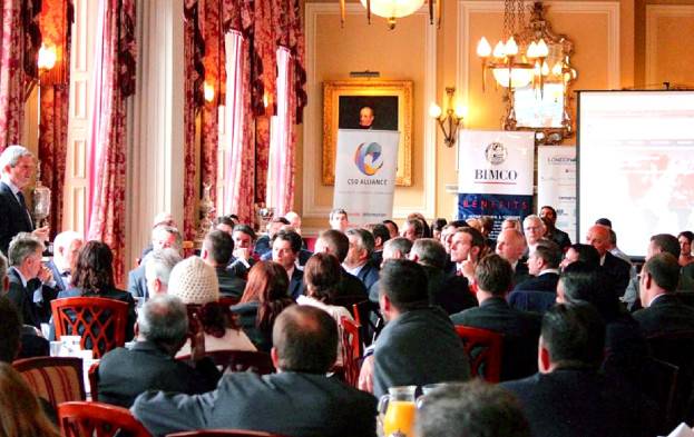 Major General Martin Smith addresses senior shipping industry representatives earlier this week (Photo: Port2Port Maritime)