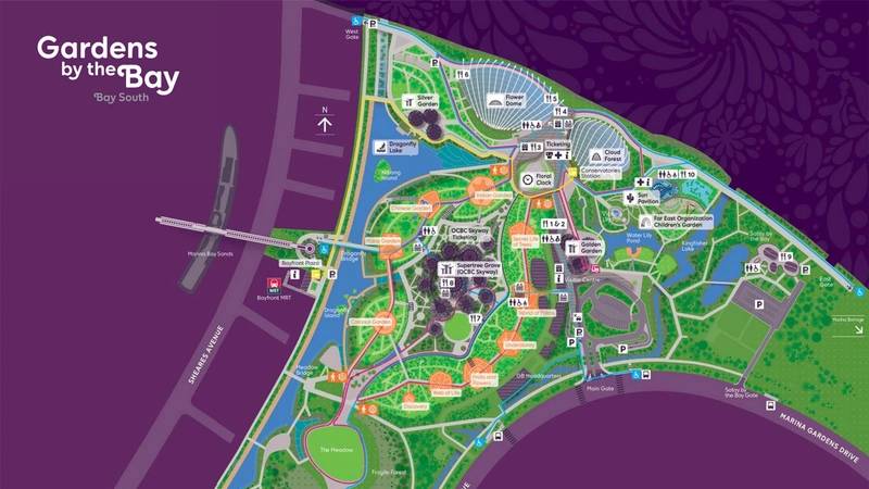 Map: Gardens by the Bay, Singapore (Photo: EDT)