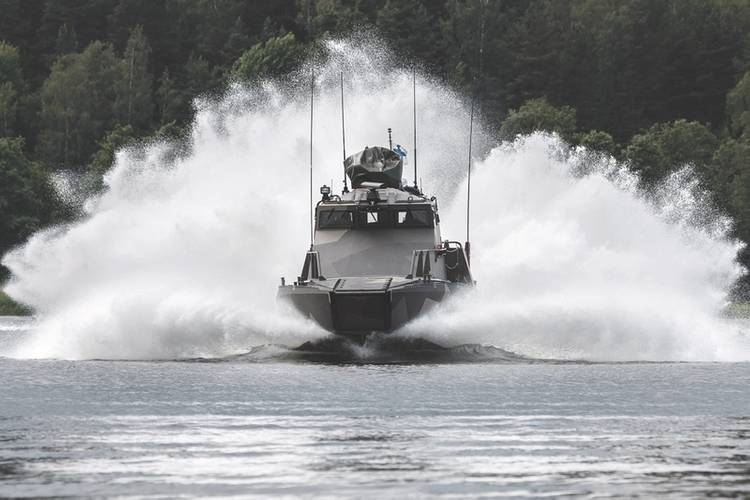 Marine Alutech Watercat M18 AMC is the Finnish Navy's new U700-class amphibious assault craft. Credit: Savox Communications