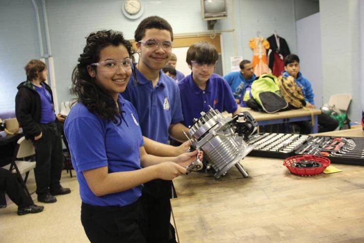 Maritime Academy offers the only elective class in small engine repair which is unique to public school education in Philadelphia (Photo courtesy Maritime Charter High School in Philadelphia).
