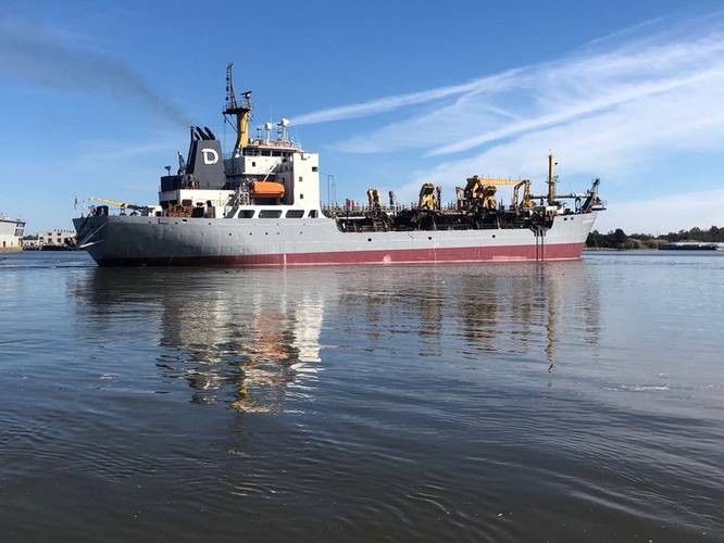 McCullough Engineering Services (MES) announced the successful completion of restoration efforts on the Stuyvesant, a trailing suction hopper dredge owned by The Dutra Group. Image courtesy McCullough Engineering Services