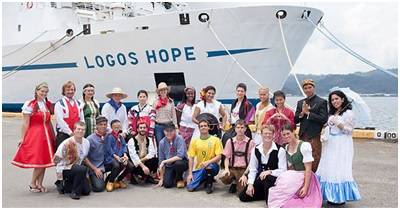 Members of Logos Hope's International crew display their national dress during the visit to Subic Bay, Philippines in June 2013. (Image: GBA Ships)