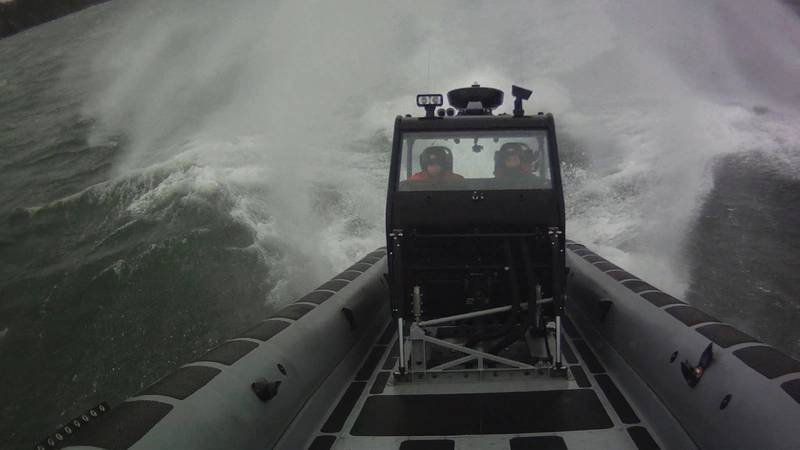 Multi axis suspension at work in storm. (Image credit: Shockwave)