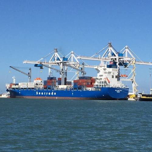 M.V. Seatrade Red calls at the Canaveral Cargo Terminal at Port Canaveral in Florida. (Photo: GT USA)
