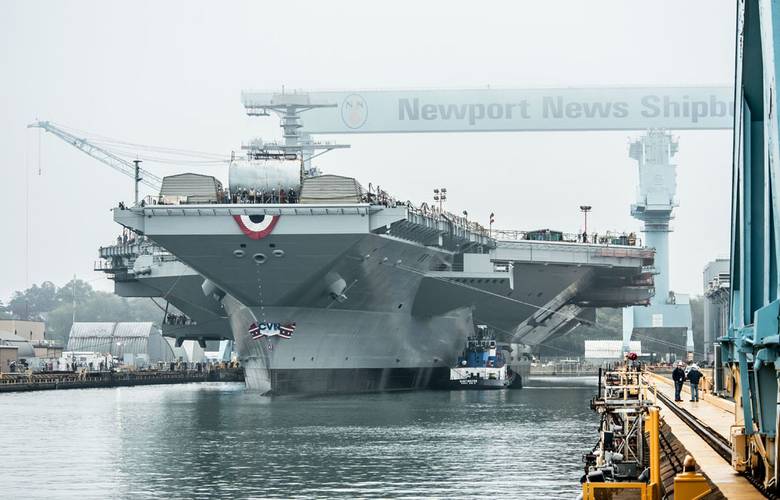 NNS laid the keel of next-generation aircraft carrier Gerald R. Ford (CVN 78) in 2009 and launched the ship in 2013. Work on the second carrier, John F. Kennedy (CVN 79) is already underway. (Photo: Chris Oxley/HII)