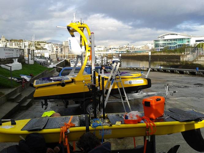 NOC Waveglider and C-Enduro in Plymouth Harbour