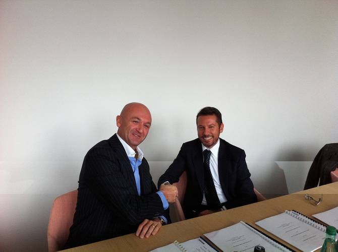 Olivier Utz, CFO Promar, with Andrea Trevisan, Damen Regional Sales Manager