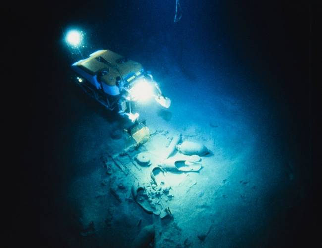 Once we launched 1.5-ton Jason off the deck of the mother ship, the remotely operated vehicle went to work, shining a light on Mediterranean Sea artifacts dating back thousands of years, including the ancient shipwreck we dubbed Isis. (Photos Courtesy of Robert Ballard)