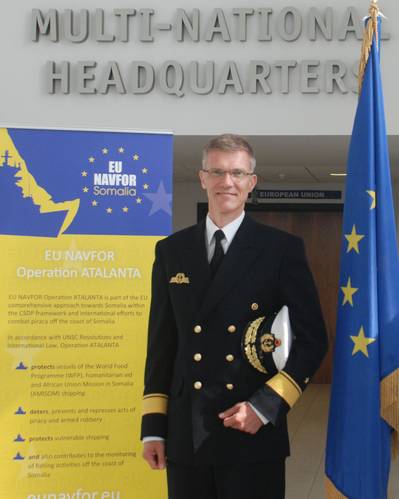 The outgoing Deputy Commander Rear Admiral Jean Martens (German Navy) (Photo courtesy EU NAVFOR)