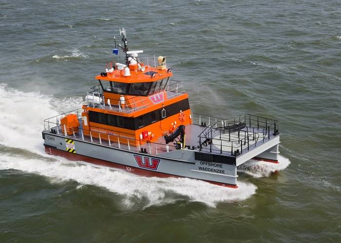 OWS’ newest vessel, Offshore Waddenzee, is a Damen Fast Crew Supplier 2008 built for offshore wind construction projects (Photo: Damen)