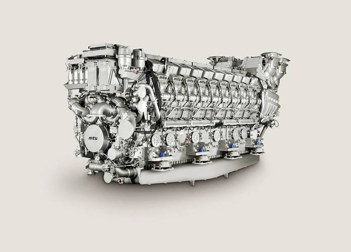 MTU's most powerful engine, the 20V 8000, delivers 9,100 kW of power at 1,150 rpm. The trimarans will be able to travel at speeds of up to 38 knots. (Image: Rolls-Royce Power Systems)