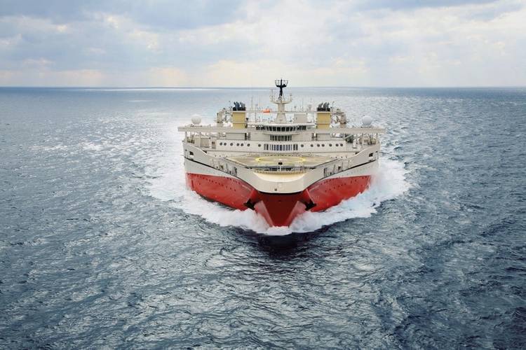 Ramform Tethys represents an enormously stable platform with outstanding seakeeping characteristics.(Photo: PGS)