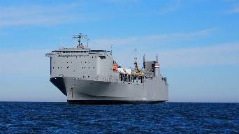 Ready Reserve Force Vessel Cape Ray on the historic mission that supported the Defense Threat Reduction Agency to neutralize chemical weapons. (Photo courtesy U.S. DOT)