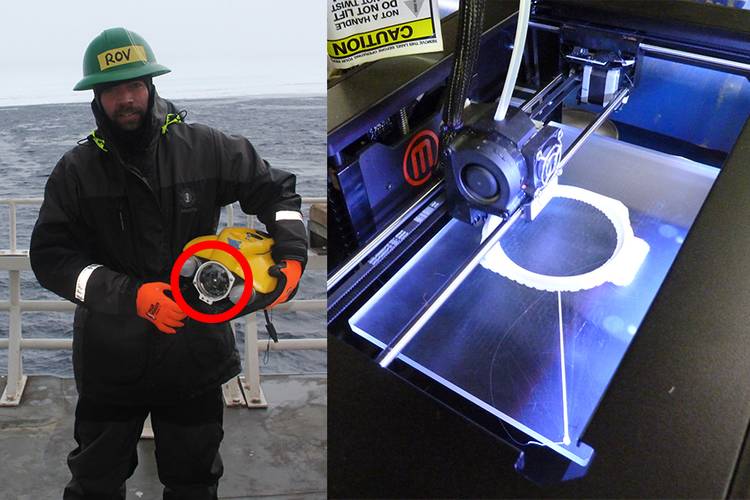 A replacement part for this remotely operated vehicle was printed in the Arctic aboard Coast Guard Cutter Healy in 2013 (U.S. Coast Guard photo)