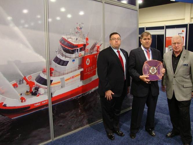Left to right: Carney, Traver and D’Isernia (Photo: Eastern Shipbuilding)