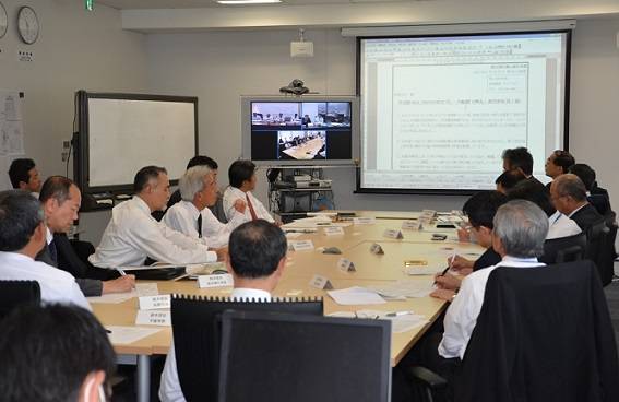 Scene of Tabletop Drill. The drill was held via videoconference among MOL Liner (HKG), the ship management company (HKG) and the Emergency Control Headquarters. (Photo: MOL)