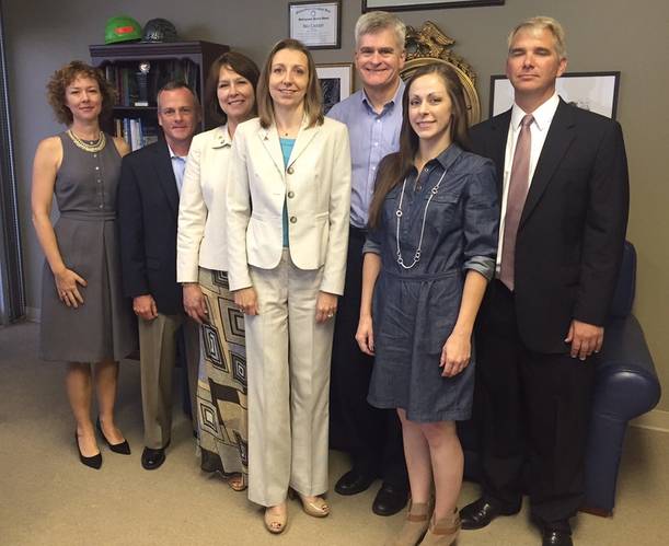 Senator Cassidy shown with Bob Wetta of DSC Dredge, along with additional winners of Louisiana’s E-Award for excellence in exporting. (Photo: DSC Dredge)