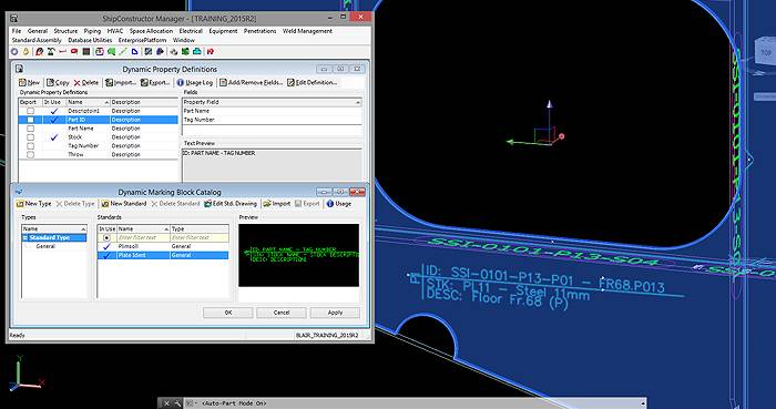 ShipConstructor 2015 R2 Dynamic Properties Layout View  (Credit:SSI)