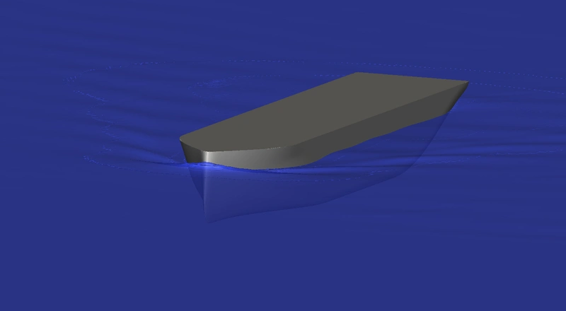 Smooth wave profile along the hull (Image courtesy of Foreship