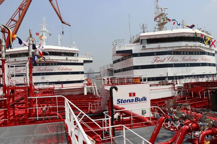 Stena Imperator with her sister Stena Imprimis side by side (Photo: Stena Bulk)