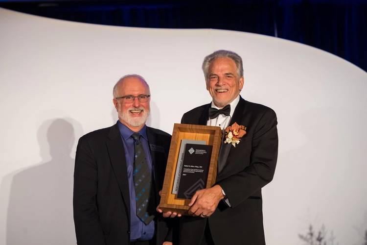 Bob Stewart, P.Eng., President of EGBC with Rob Allan (Mike Crane Photography)