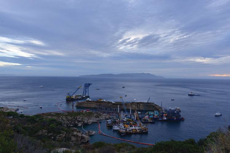 The successful Costa Concordia Parbuckling project. Ropes made with Dyneema help Titan Salvage nd Micoperi on this historic salvage operation.