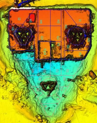 A survey print-out shows removed sections of the Troll Solution jack-up as the wreck removal case was ongoing. (Image: Ardent)