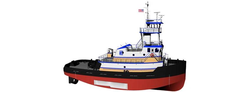 The Entech Designs tugs will be built by Conrad’s Morgan City Shipyard for Harley Marine Services. (Image: Entech Designs)